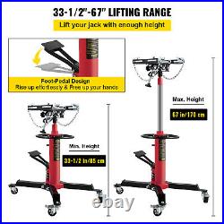 VEVOR 1100 LBS 2 Stage Hydraulic Transmission Jack with360°Swivel Wheel Lift Hoist