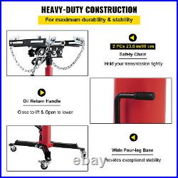 VEVOR 1100 LBS 2 Stage Hydraulic Transmission Jack with360°Swivel Wheel Lift Hoist