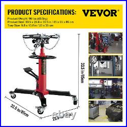 VEVOR 1100 LBS 2 Stage Hydraulic Transmission Jack with360°Swivel Wheel Lift Hoist