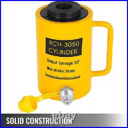 VEVOR 30 Ton Hollow Hydraulic Cylinder 2in Stroke 50mm Single Acting Low Height