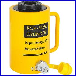 VEVOR 30 Ton Hollow Hydraulic Cylinder 2in Stroke 50mm Single Acting Low Height