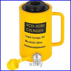VEVOR 30 Ton Hollow Hydraulic Cylinder 2in Stroke 50mm Single Acting Low Height