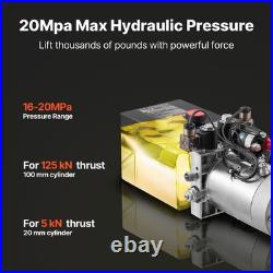 VEVOR 4 Quart Hydraulic Power Unit DC 12V Double Acting Hydraulic Pump Black VEVOR 4 Quart Hydraulic Power Unit DC 12V Double Acting Hydraulic Pump Black