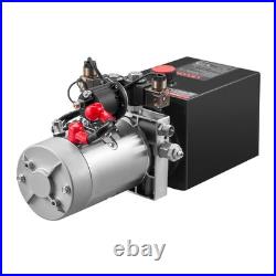 VEVOR 4 Quart Hydraulic Power Unit DC 12V Double Acting Hydraulic Pump Black VEVOR 4 Quart Hydraulic Power Unit DC 12V Double Acting Hydraulic Pump Black