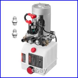VEVOR 4 Quart Hydraulic Power Unit DC 12V Double Acting Hydraulic Pump White