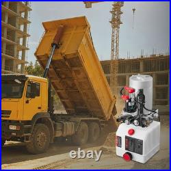 VEVOR 4 Quart Hydraulic Power Unit DC 12V Double Acting Hydraulic Pump White