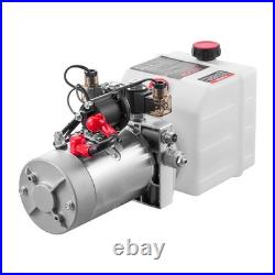 VEVOR 4 Quart Hydraulic Power Unit DC 12V Double Acting Hydraulic Pump White