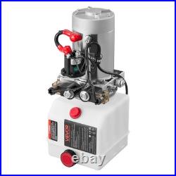 VEVOR 4 Quart Hydraulic Power Unit DC 12V Double Acting Hydraulic Pump White