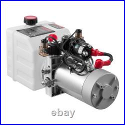 VEVOR 4 Quart Hydraulic Power Unit DC 12V Double Acting Hydraulic Pump White