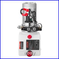 VEVOR 4 Quart Hydraulic Power Unit DC 12V Double Acting Hydraulic Pump White