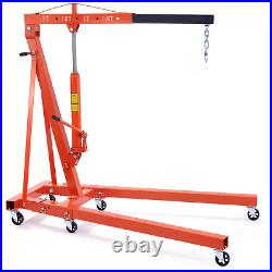 VEVOR Hydraulic Engine Hoist with Lever, 2 Ton/4400 LBS Heavy-duty Cherry Picker