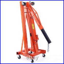 VEVOR Hydraulic Engine Hoist with Lever, 2 Ton/4400 LBS Heavy-duty Cherry Picker