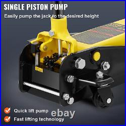 VEVOR Low Profile Floor Jack 3 Ton Heavy-duty Steel Single Piston Hydraulic Pump