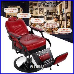 Vintage All Purpose Recline Barber Chair HeavyDuty Hydraulic SalonBeauty Styling