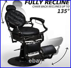 Vintage Barber Chair All Purpose Heavy Duty Hydraulic Recline Salon Beauty Chair