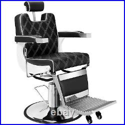 Vintage Barber Chair Heavy Duty Hydraulic Recline Salon Chair Classic Chairs