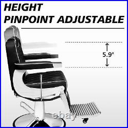 Vintage Barber Chair Heavy Duty Hydraulic Recline Salon Chair Classic Chairs