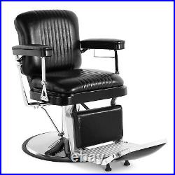 Vintage Black Heavy Duty Hydraulic Recliner Barber Chair Salon Hair Styling