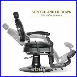 Vintage Heavy Duty Barber Chair Recline Beauty Salon Station All Purpose Black