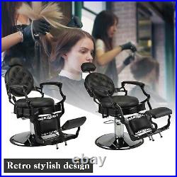 Vintage Heavy Duty Hydraulic Barber Chair Adjustable Salon Beauty Spa Equipment