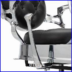 Vintage Heavy Duty Hydraulic Barber Chair, Recline Beauty Salon Styling Equipment