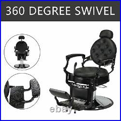 Vintage Heavy Duty Hydraulic Salon Chair Recline All Purpose Barber Beauty Chair