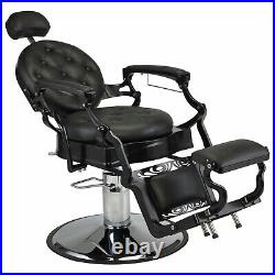 Vintage Heavy Hydraulic Duty Barber Chair Recline Styling Beauty Salon Equipment