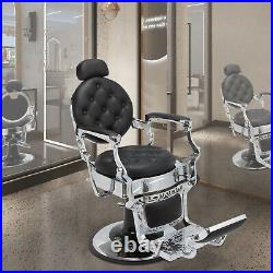 Vintage Hydraulic Barber Chair, Heavy Duty Metal All Purpose Recline Salon Chair