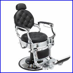 Vintage Hydraulic Barber Chair, Heavy Duty Metal All Purpose Recline Salon Chair
