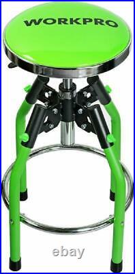 WORKPRO Heavy Duty Adjustable Hydraulic Shop Stool, Green