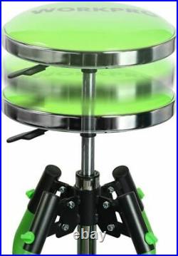 WORKPRO Heavy Duty Adjustable Hydraulic Shop Stool, Green