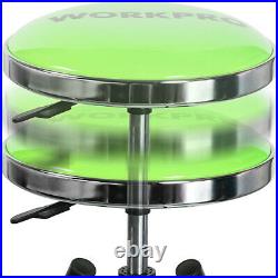 WORKPRO Heavy Duty Adjustable Hydraulic Shop Stool Green Swivel Rotate Chair US