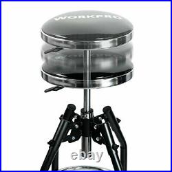 WORKPRO Heavy Duty Adjustable Hydraulic Stool Black