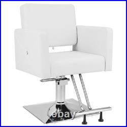 White Heavy Duty Hydraulic Barber Chair Hair Stylist Salon Beauty White Heavy Duty Hydraulic Barber Chair Hair Stylist Salon Beauty