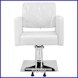 White Heavy Duty Hydraulic Barber Chair Hair Stylist Salon Beauty White Heavy Duty Hydraulic Barber Chair Hair Stylist Salon Beauty
