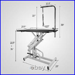 Z-Lift Hydraulic Dog Grooming Tables For Pet Cats Adjustable With Arm And Noose