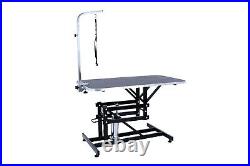 Z-Lift Hydraulic Pet Grooming Table WithAdjustable Arm Noose for Dog and Cat Black