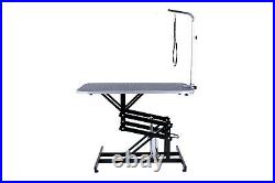 Z-Lift Hydraulic Pet Grooming Table WithAdjustable Arm Noose for Dog and Cat Black